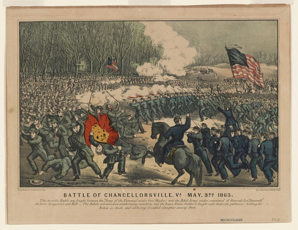 Battle of Chancellorsville, Va. May, 3rd 1863, Currier & Ives.