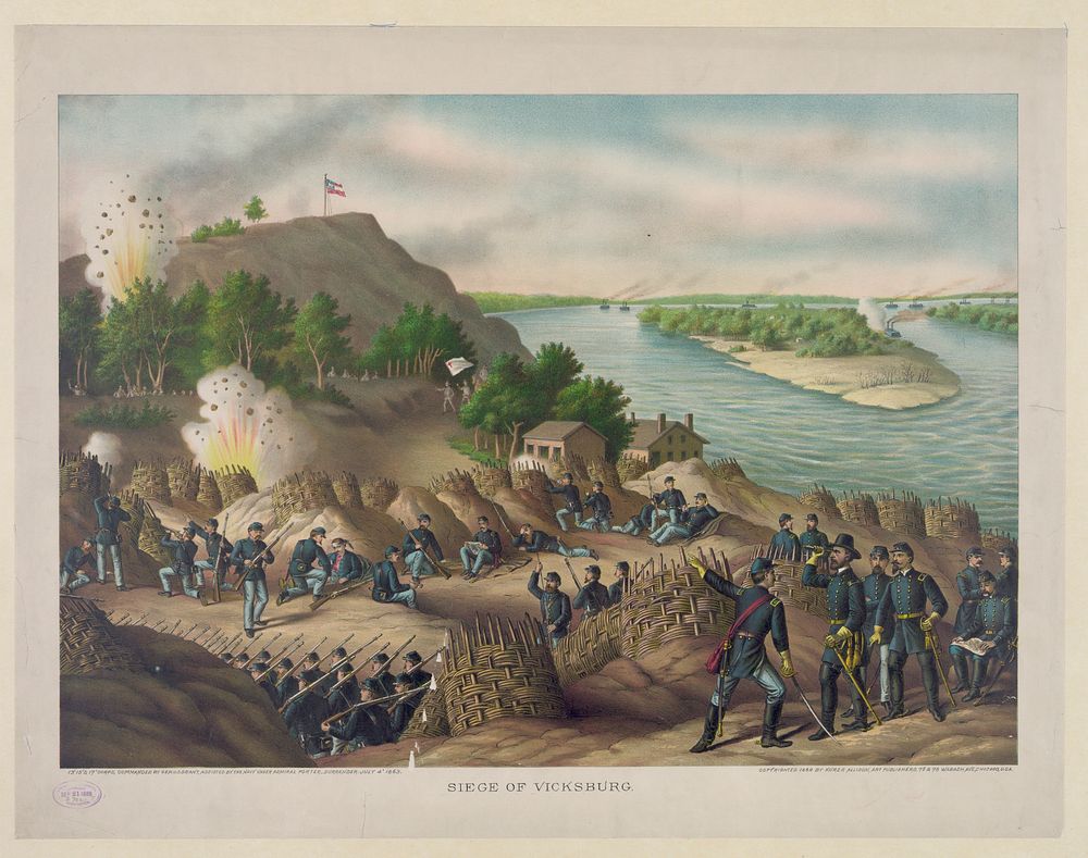 Siege of Vicksburg--13, 15, & 17 Corps, Commanded by Gen. U.S. Grant, assisted by the Navy under Admiral Porter--Surrender…