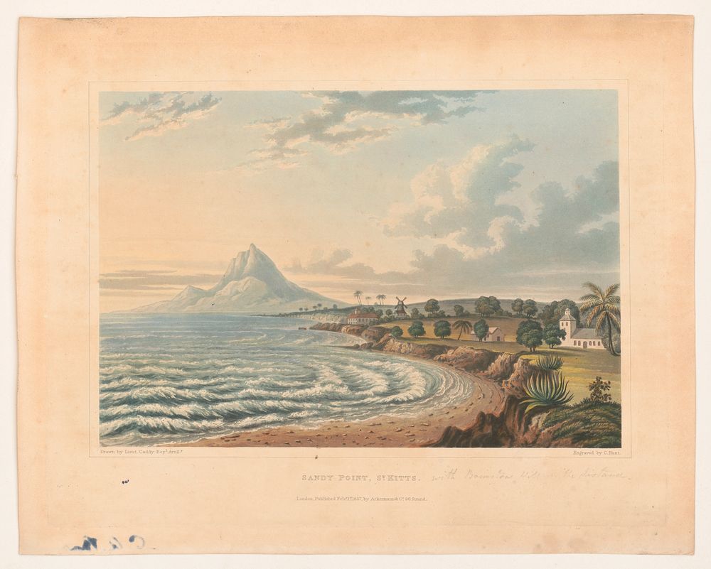 Sandy Point, St. Kitts / drawn by Lieut. Caddy, Royl. Artilly. ; engraved by C. Hunt.