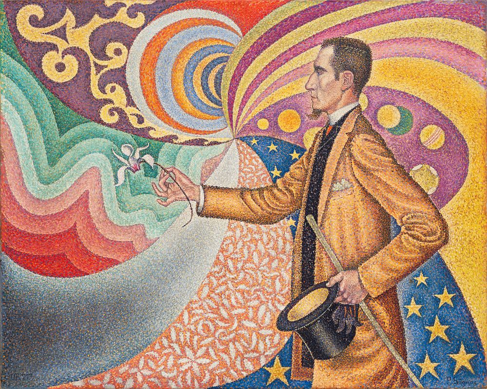 Portrait of Felix Feneon (1890) painting in high resolution by Paul Signac. Original from Wikimedia Commons. Digitally…