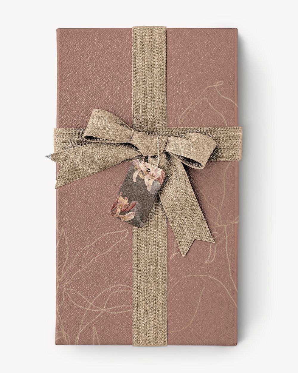 Birthday gift box, floral earth tone design