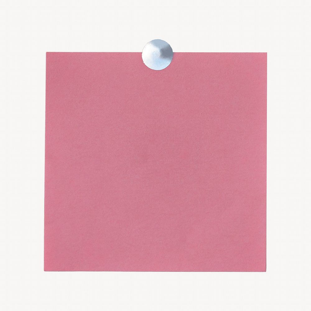 Pink sticky note, stationery design 