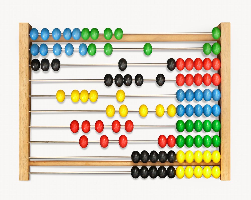 Colorful abacus, isolated object image