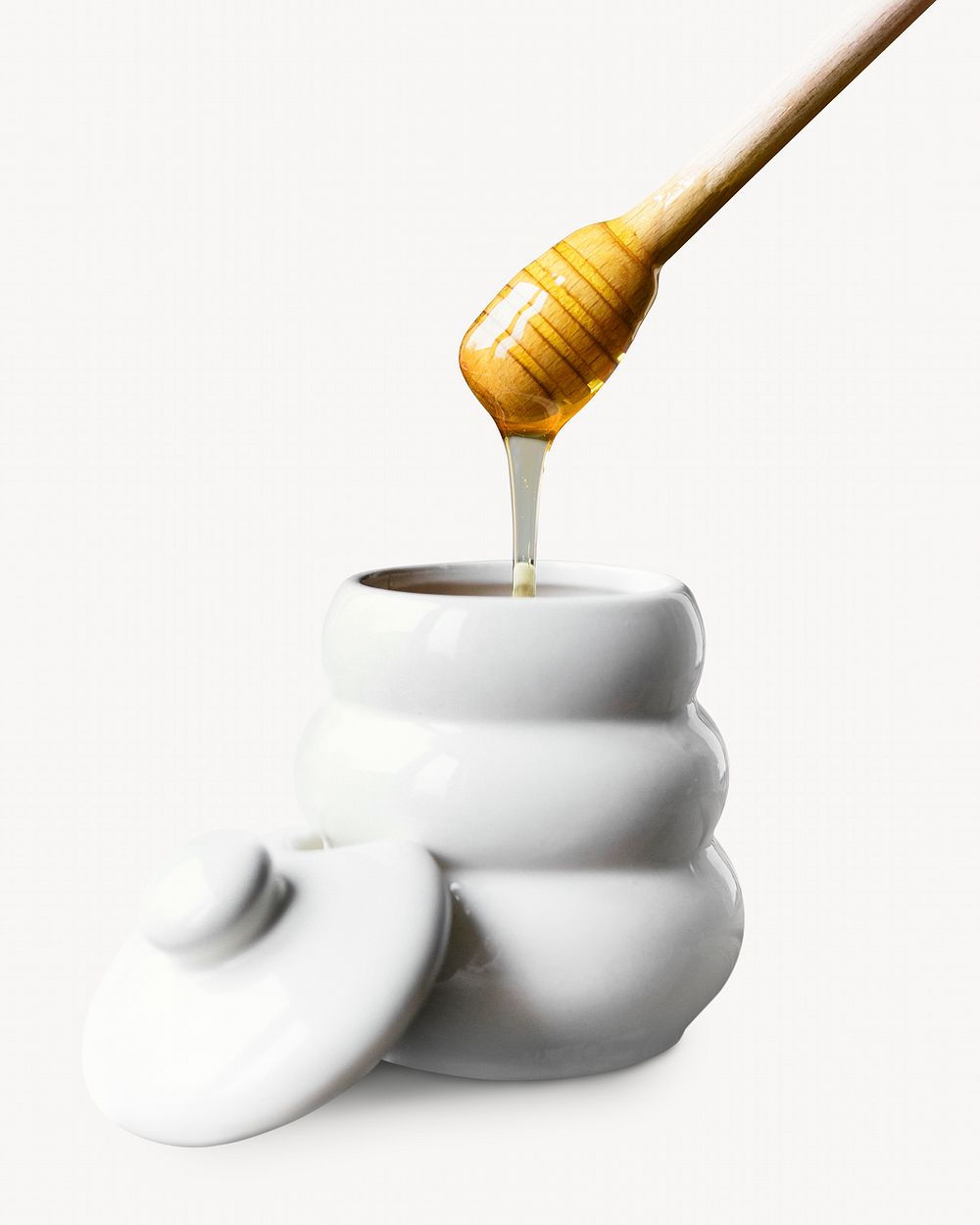 Honey jar, isolated food image