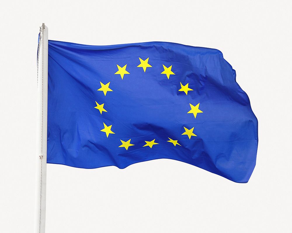 European Union flag, isolated symbol image psd