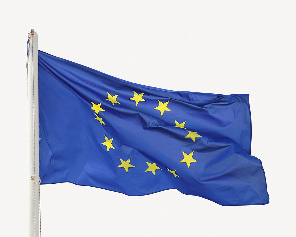 European Union flag, isolated symbol image psd