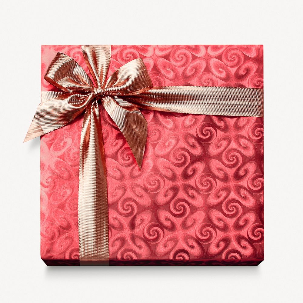 Wrapped gift collage element psd