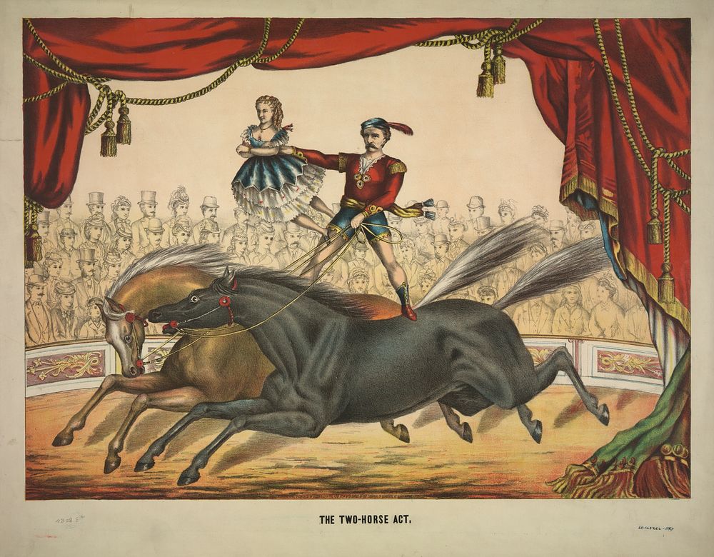 The two-horse act, c1874.