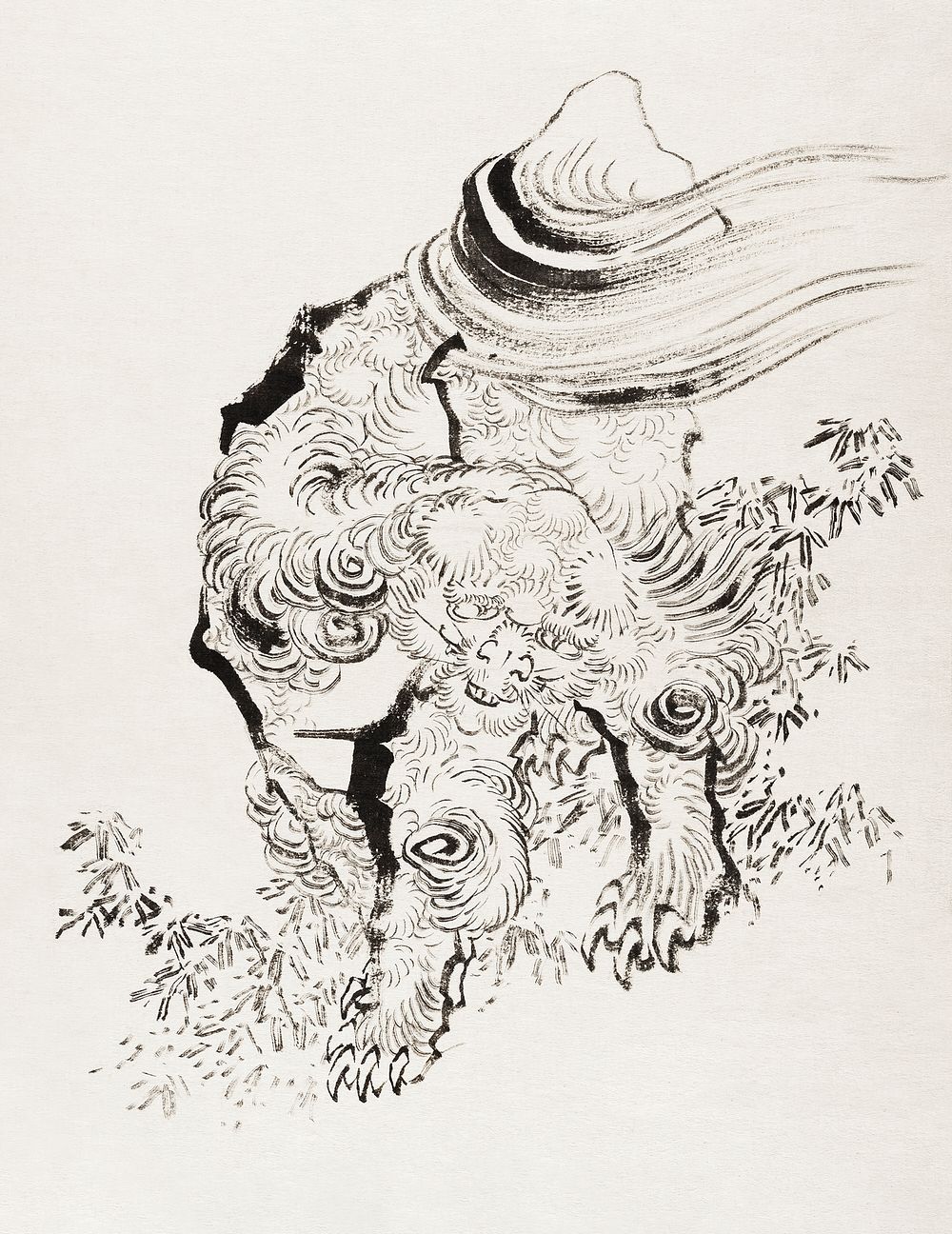 Hokusai’s Japanese tiger, Album of Sketches (1760-1849). Original public domain image from The MET Museum.   Digitally…