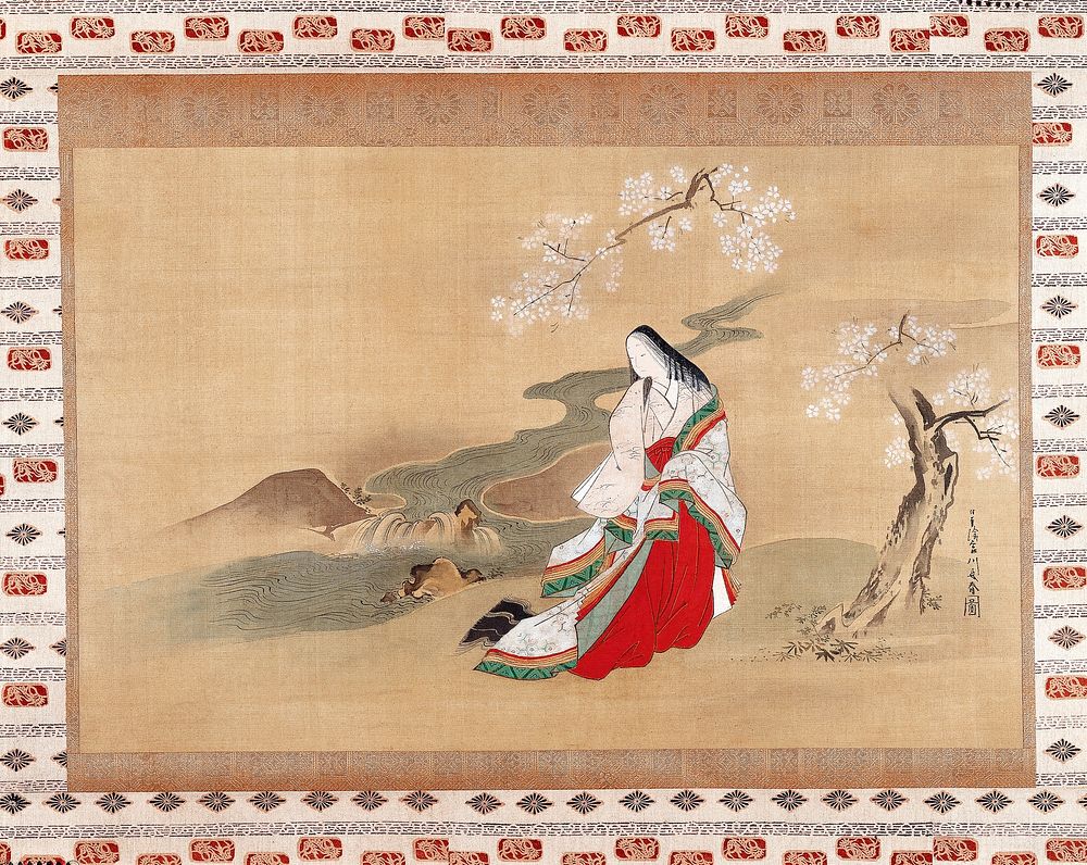 Japanese woman (18th century) vintage painting by Miyagawa Chōshun. Original public domain image from The Minneapolis…
