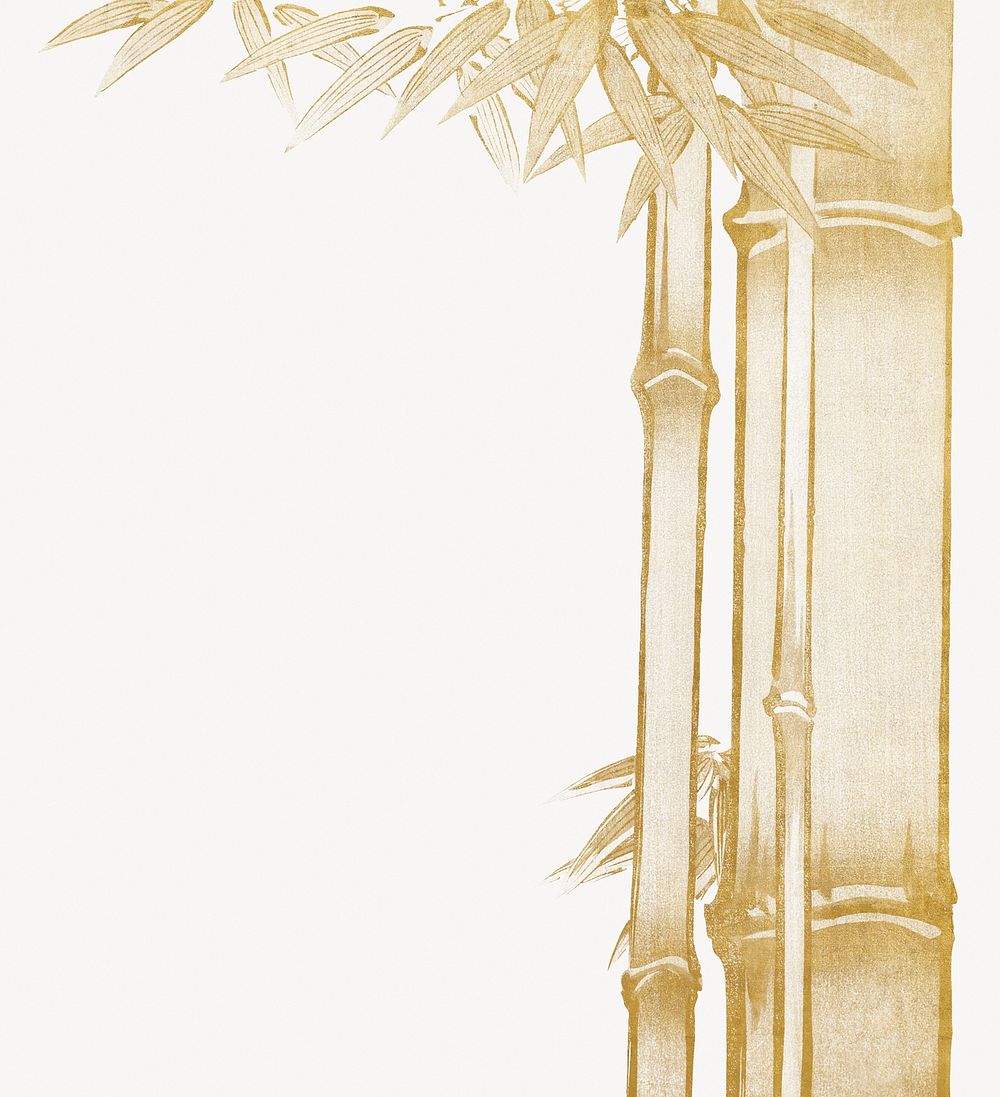 Vintage gold bamboo. Remixed by rawpixel.