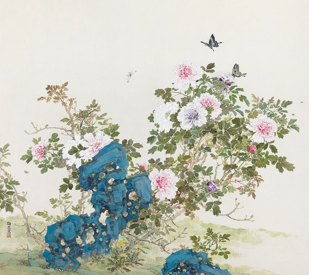 Spring (19th century) vintage Japanese painting by Yamamoto Baiitsu. Original public domain image from the Minneapolis…