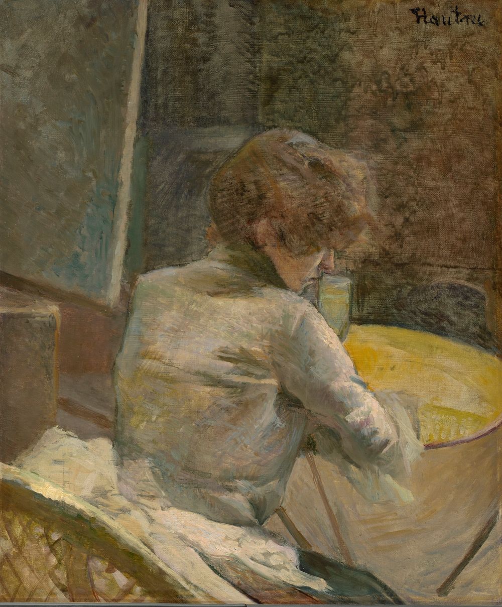 Waiting (ca.1887) painting in high resolution by Henri de Toulouse–Lautrec. 