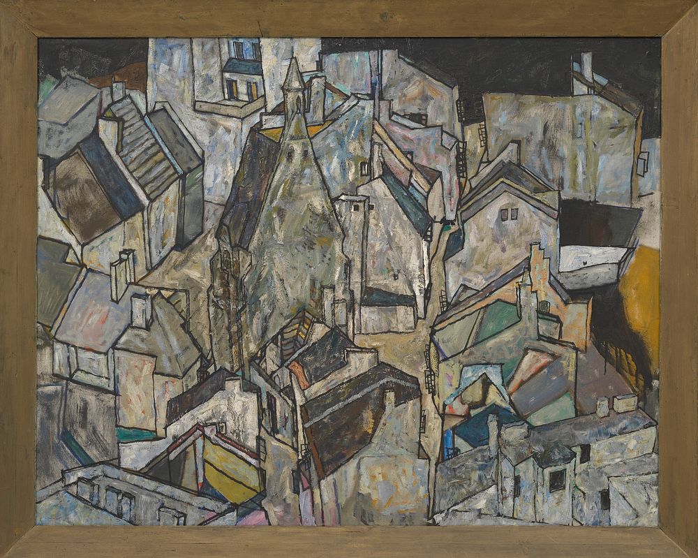 M&ouml;dling II (1918) painting in high resolution by Egon Schiele. 