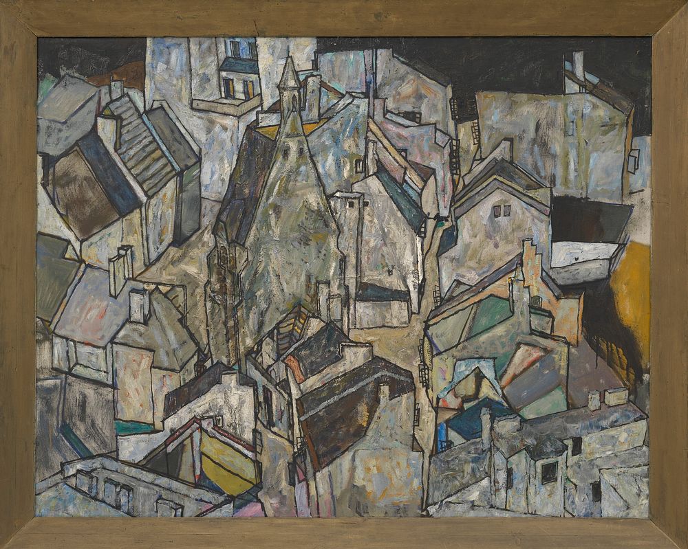 Mödling II (1918) painting in high resolution by Egon Schiele. 