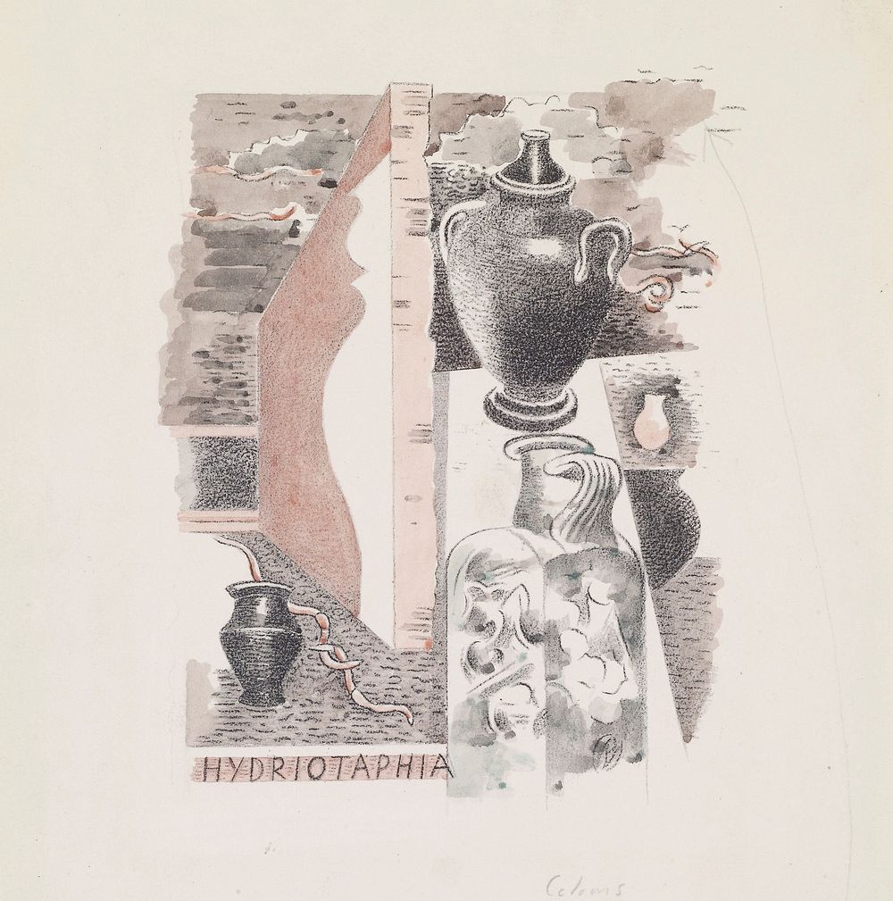 Design for Urne Buriall&ndash;Water Hath Proved the Smartest Grave, (1932) by Paul Nash. 