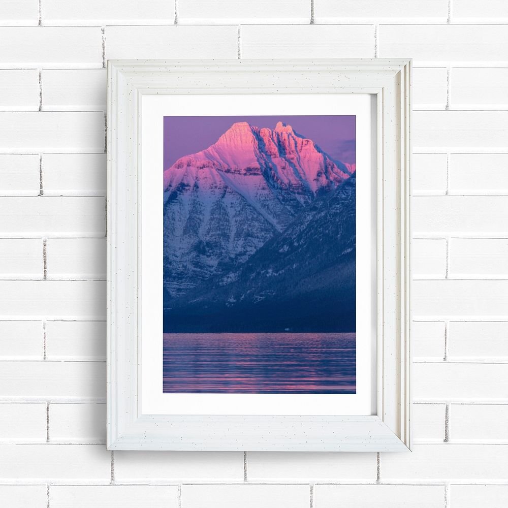 Minimal nature framed photo on a wall