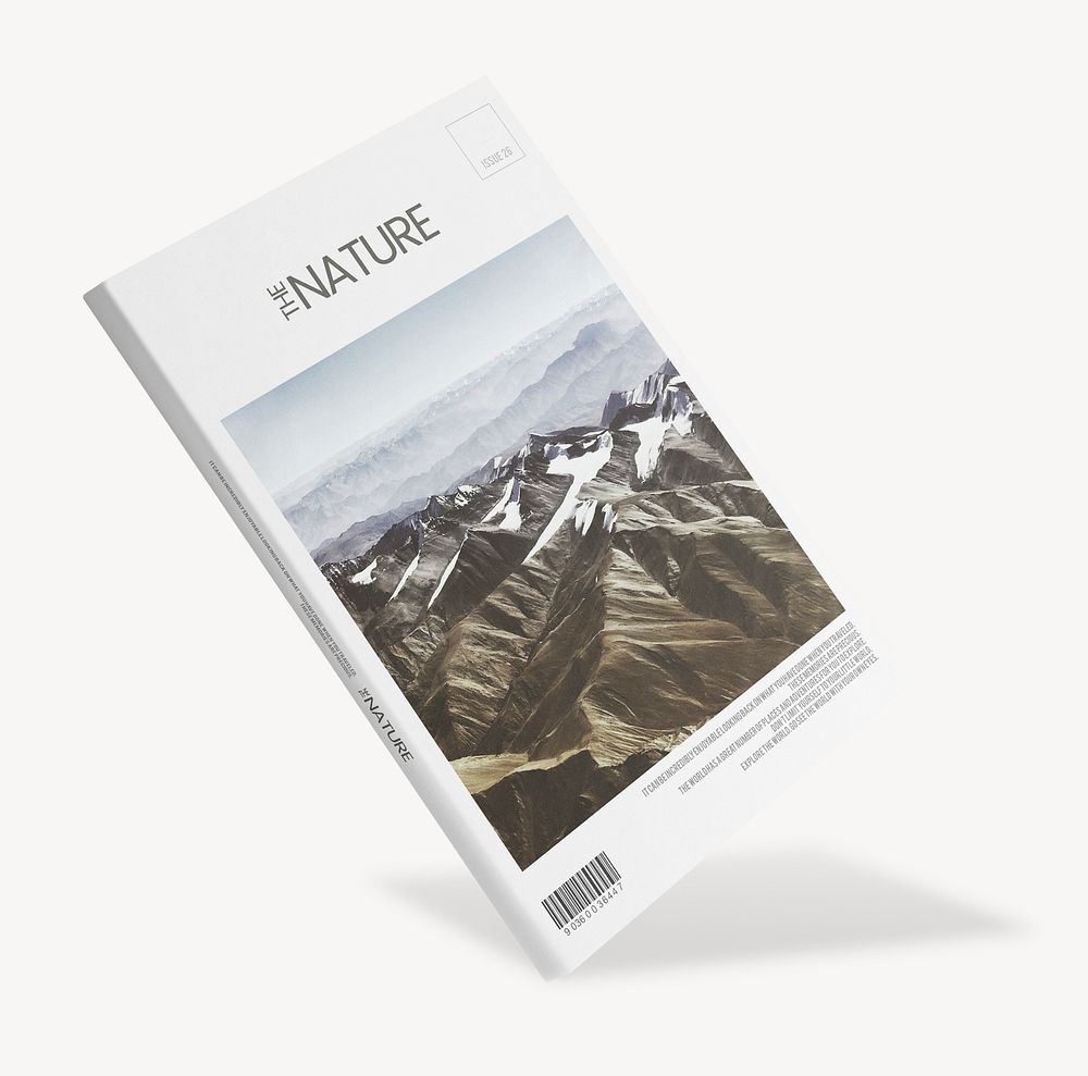 Magazine cover mockup, book psd