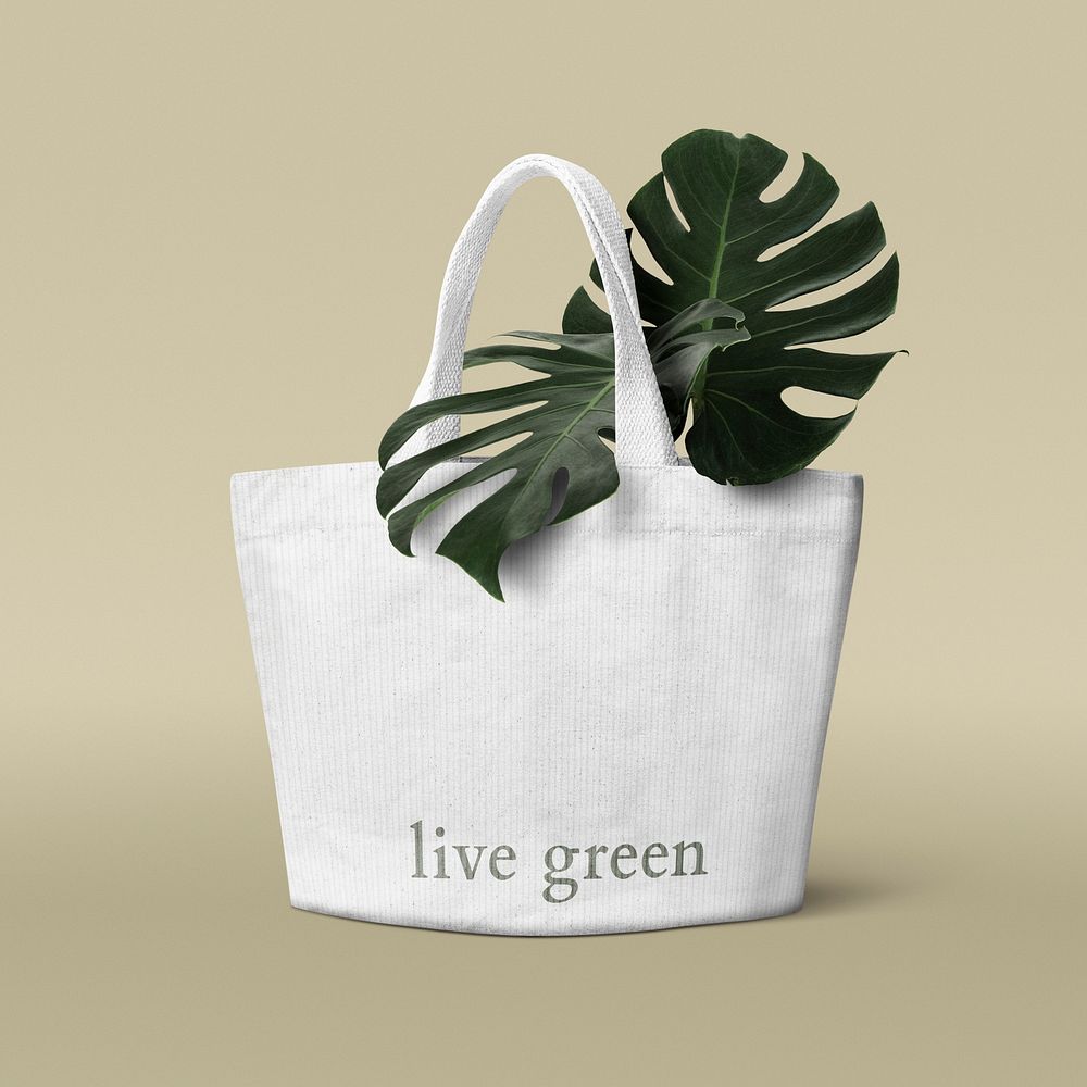 Canvas tote bag mockup psd eco friendly product
