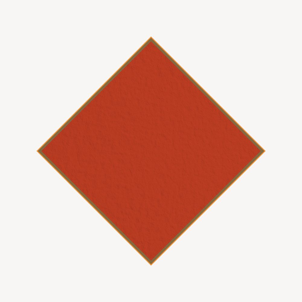 Brown rhombus geometric shape