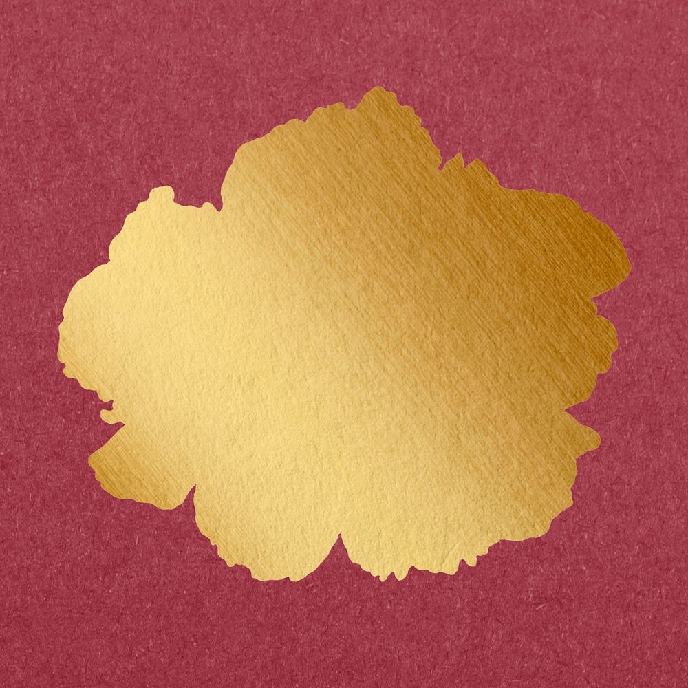 Silhouette gold flower illustration