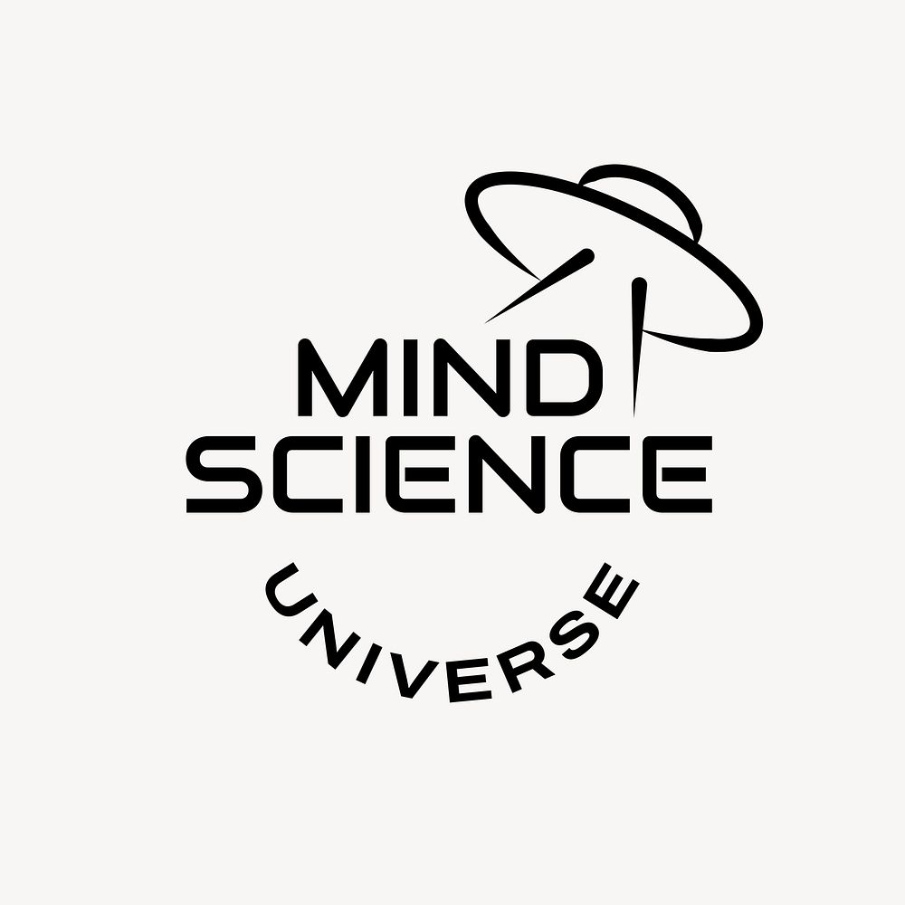 Professional science logo template, editable design psd