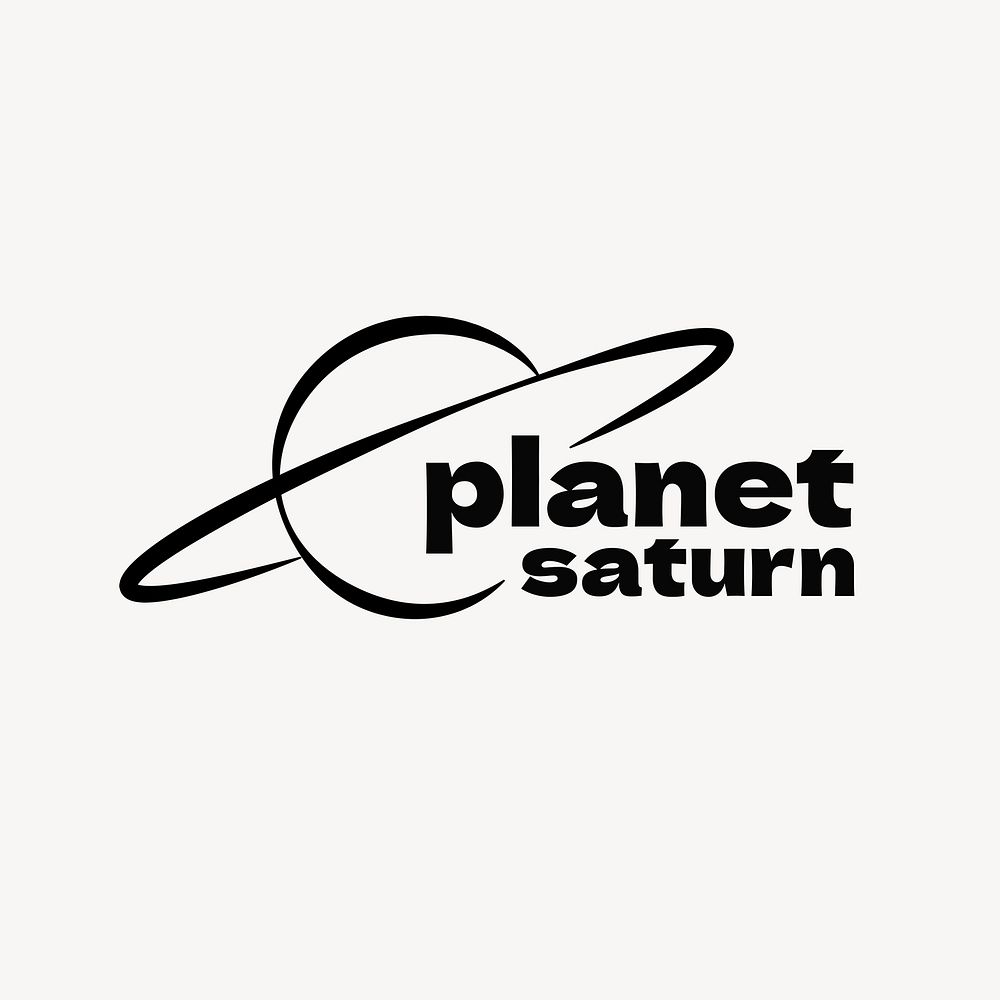Planet logo template,  editable design psd