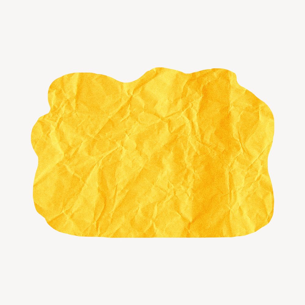 Yellow organic shape, paper texture