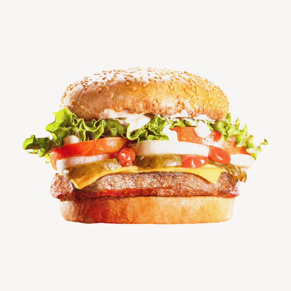 Hamburger, fast food image psd