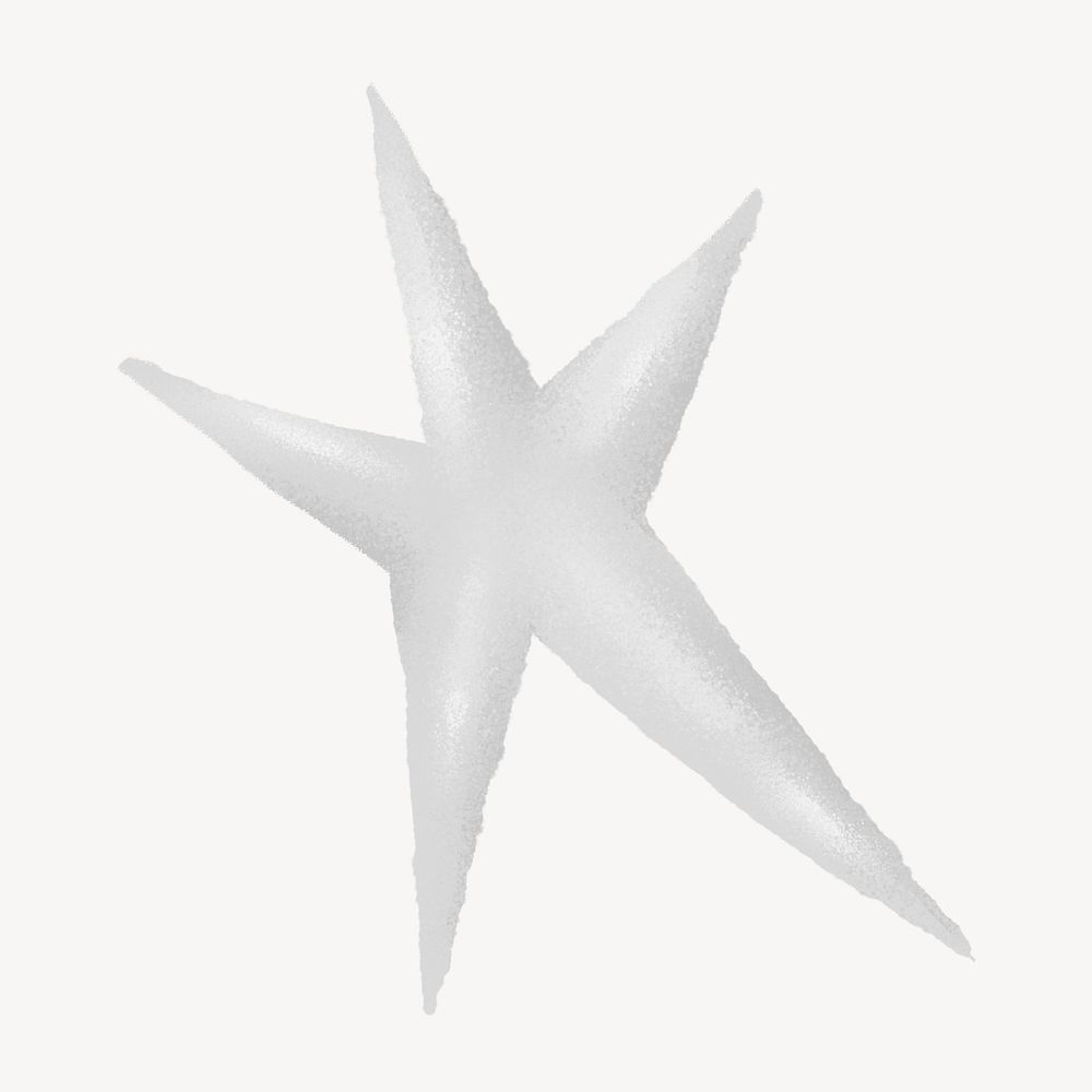 White abstract star shape