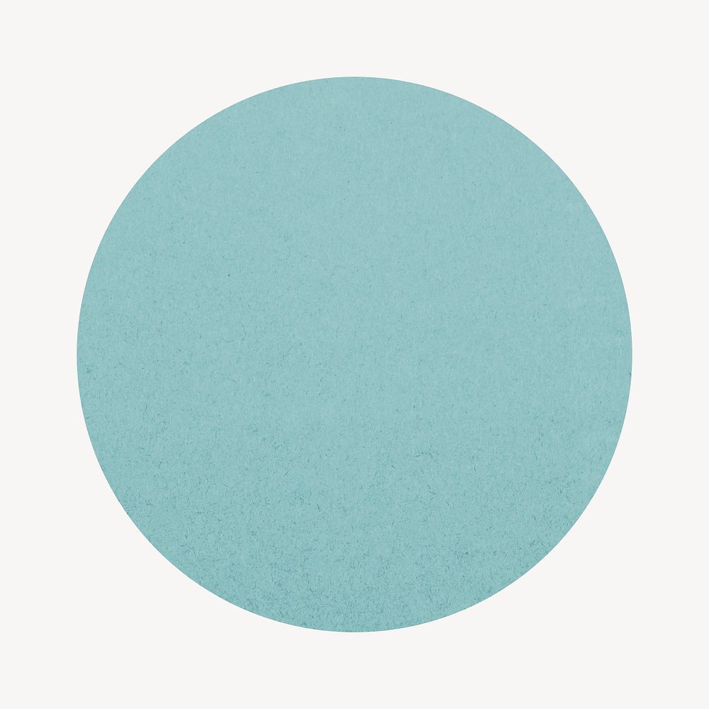 Blue circle badge, geometric shape