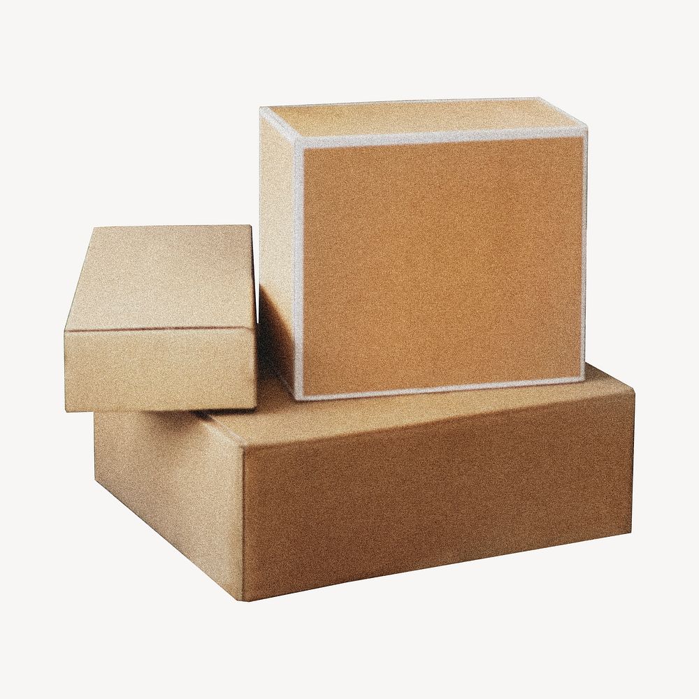 Stacked paper boxes, sustainable packaging