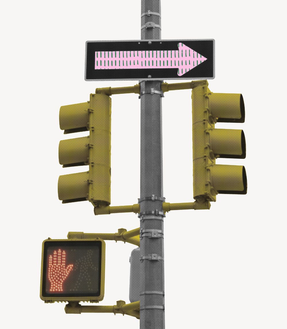 Traffic lights collage element