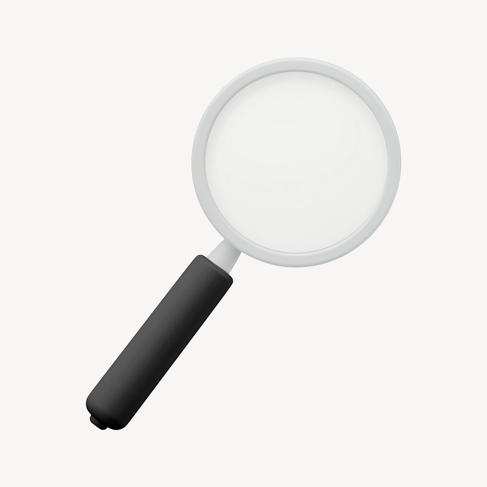 3D magnifying glass, SEO graphic psd