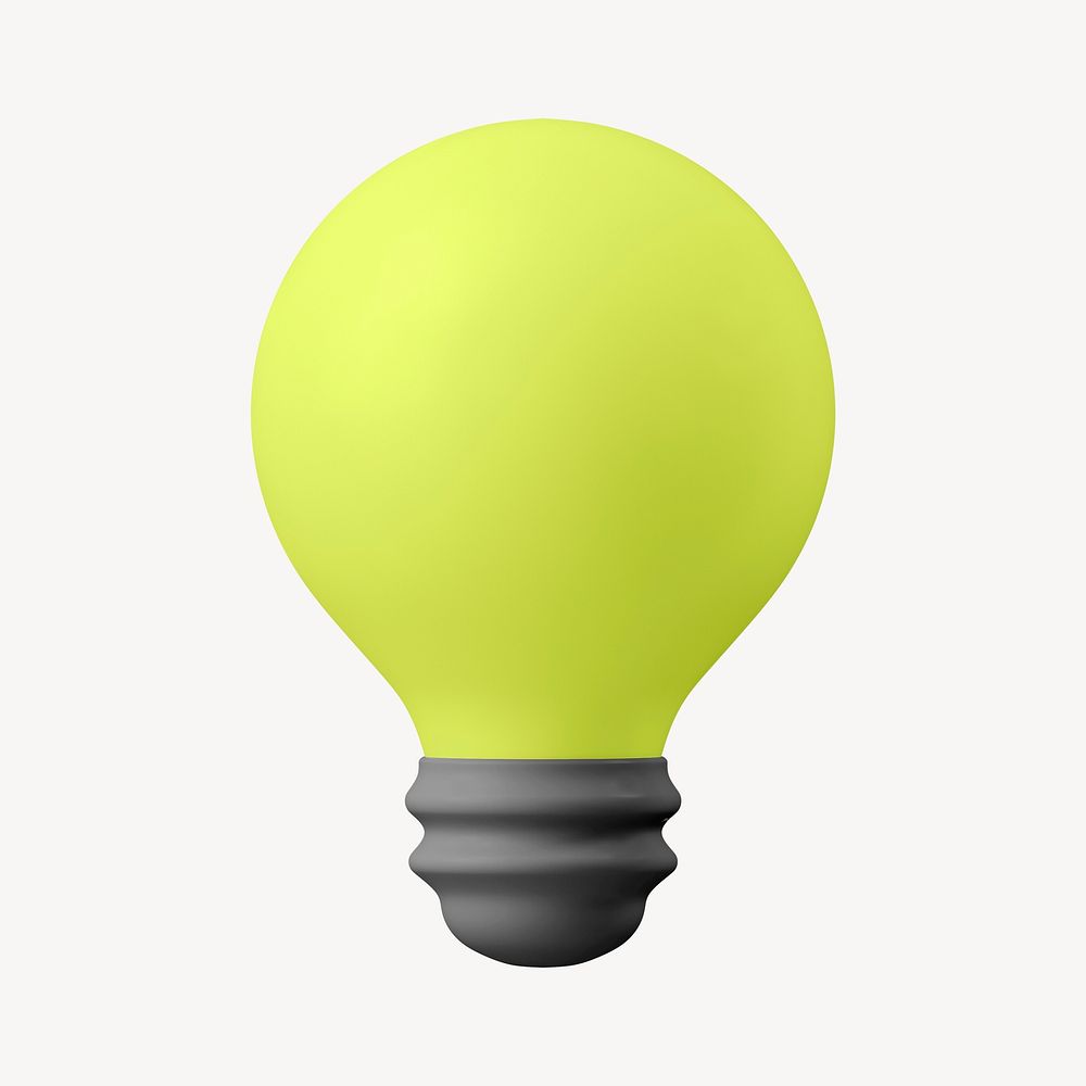 3D light bulb, creative graphic psd