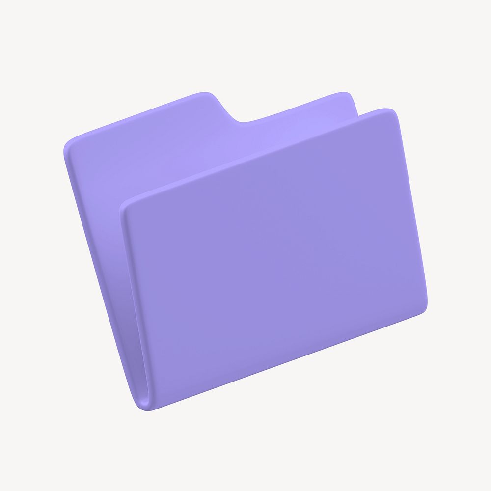 3D purple folder, technology graphic