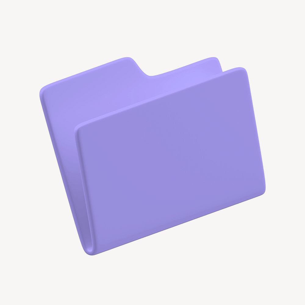 3D purple folder, technology graphic psd