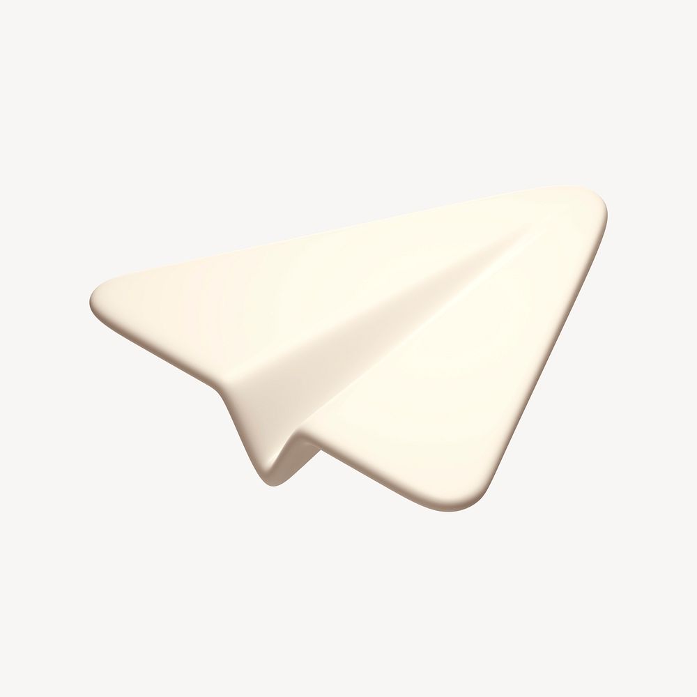 3D paper plane, postal service graphic psd