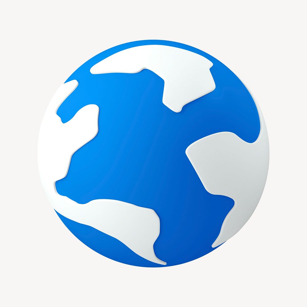 3D globe, environment, business graphic psd