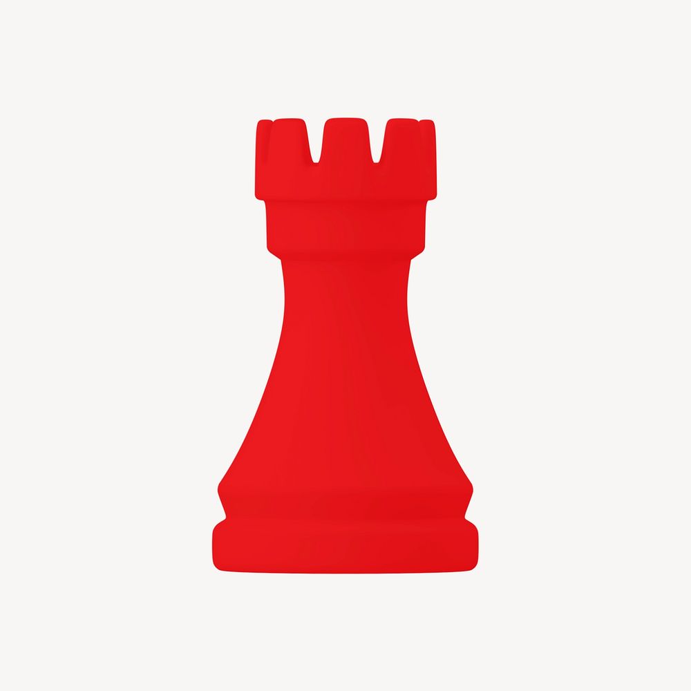 Chess piece, 3D rendering   collage element psd