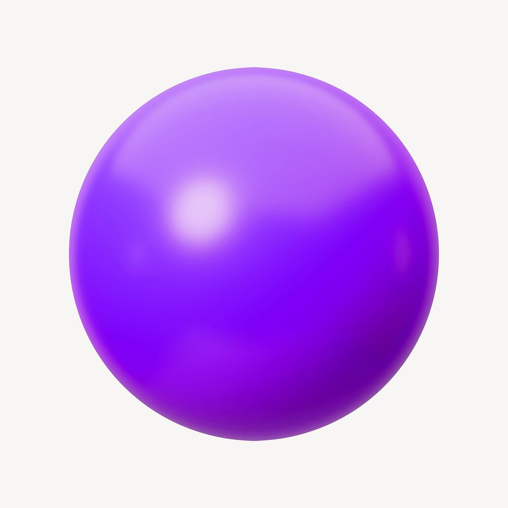 Purple sphere 3D geometric illustration