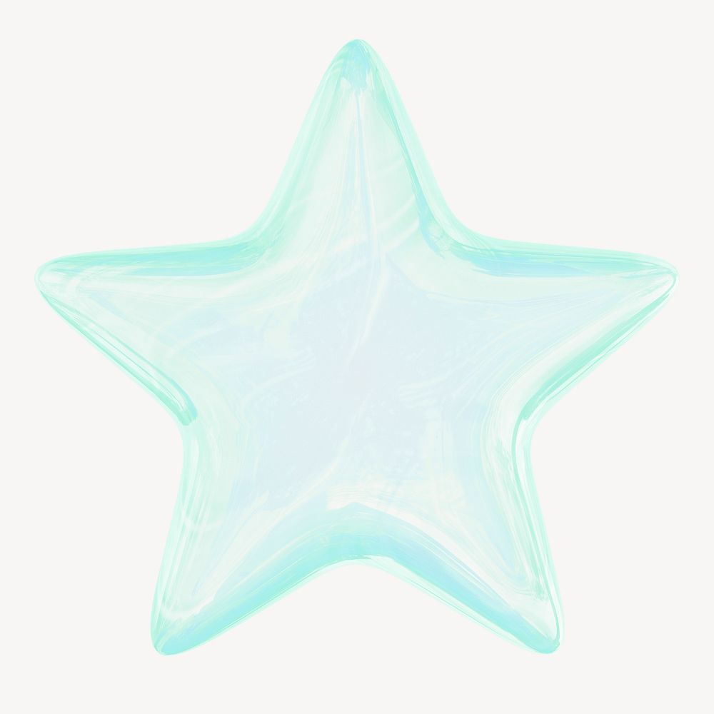 Blue star 3D geometric illustration