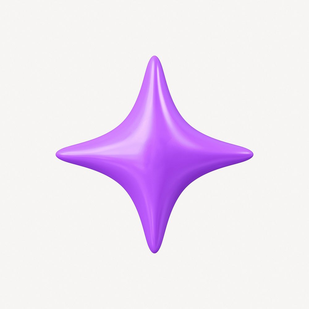 Purple sparkle 3D geometric illustration