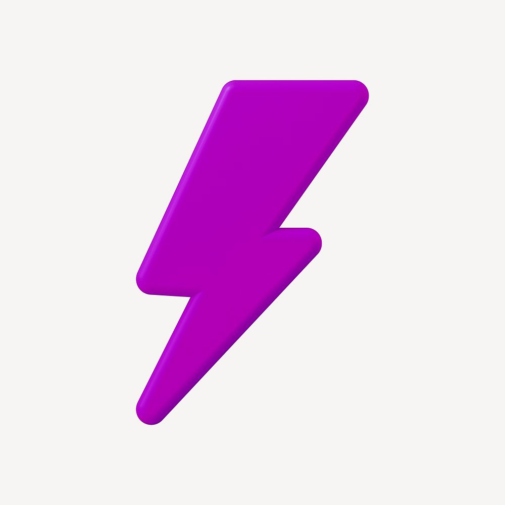 Thunderbolt, 3D flash sale symbol illustration 