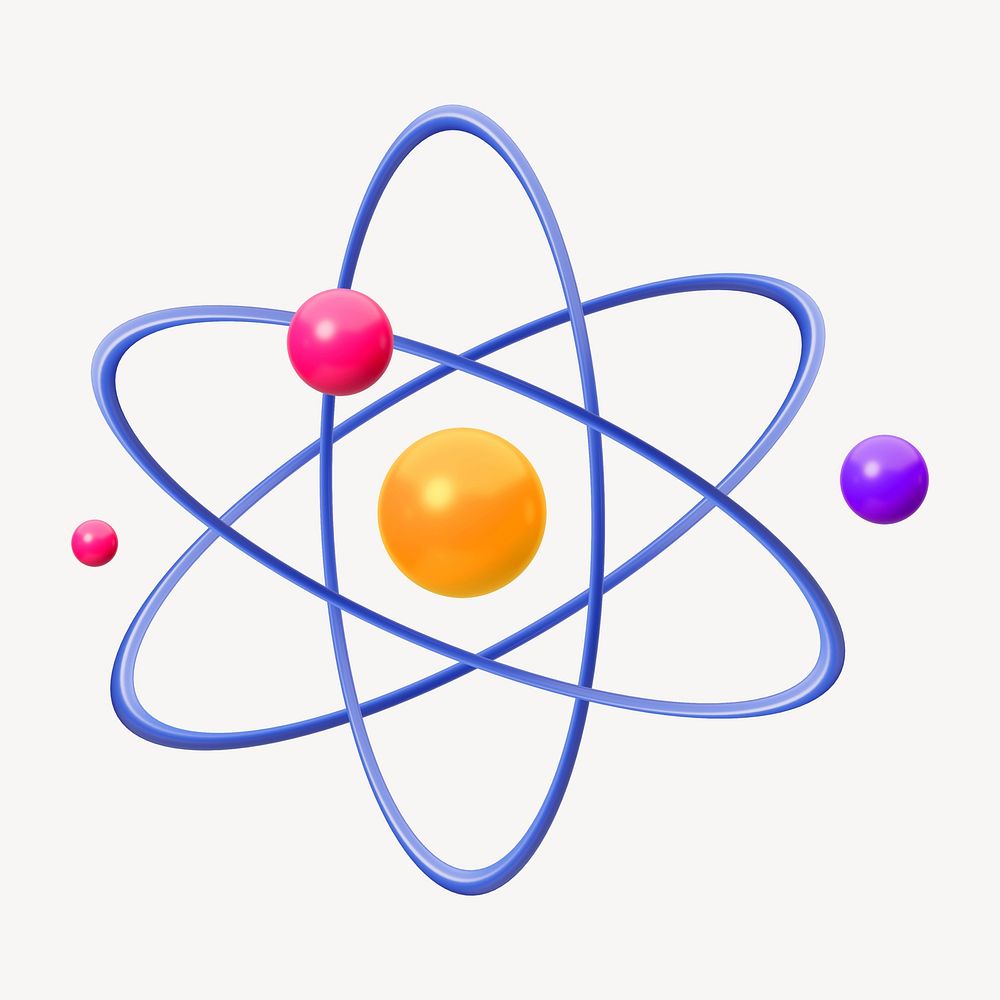 Atomic science, colorful remix clip art