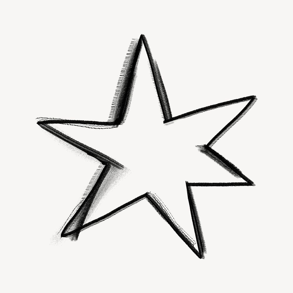 Starburst exploding shape, cute doodle  psd