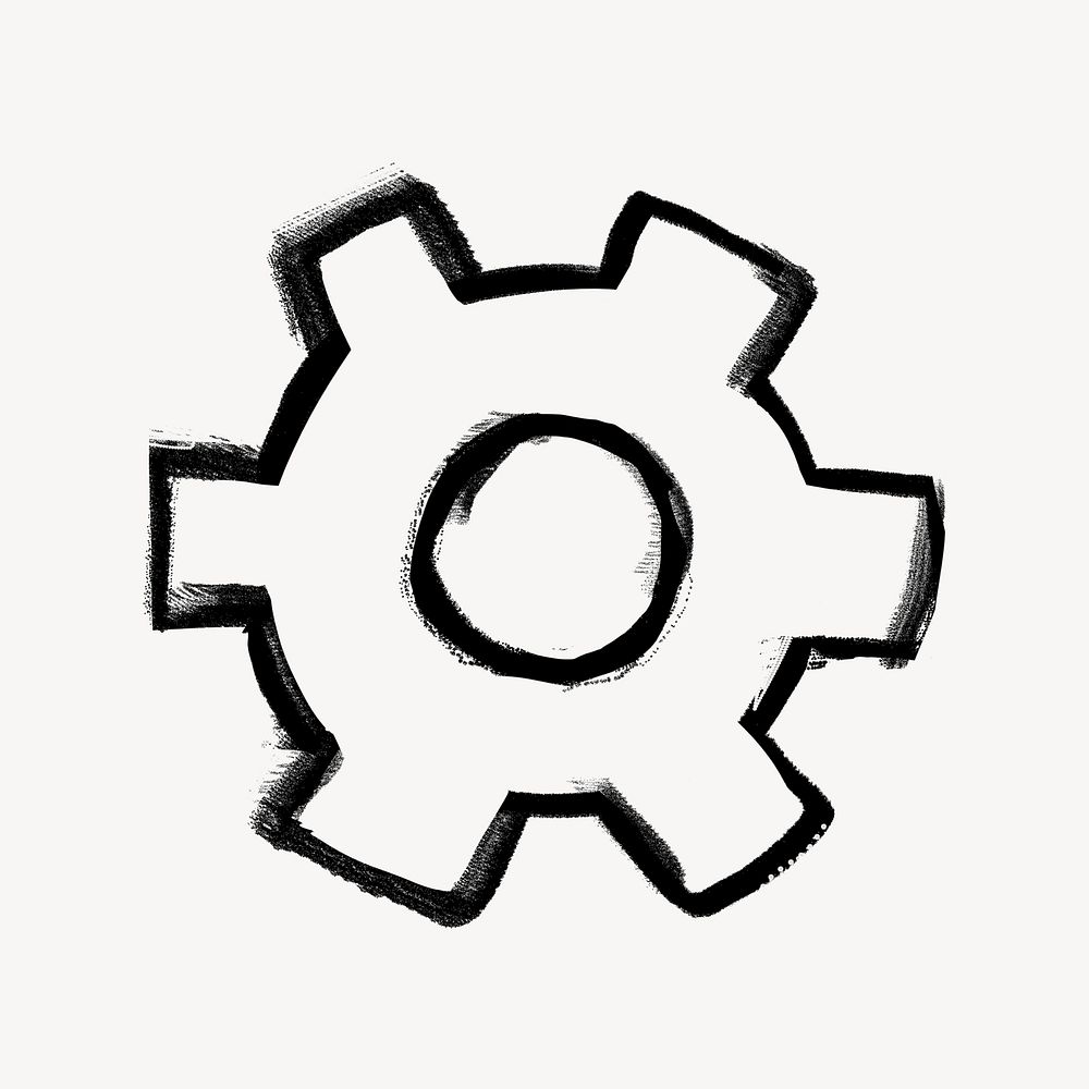 Cogwheel, gear business doodle