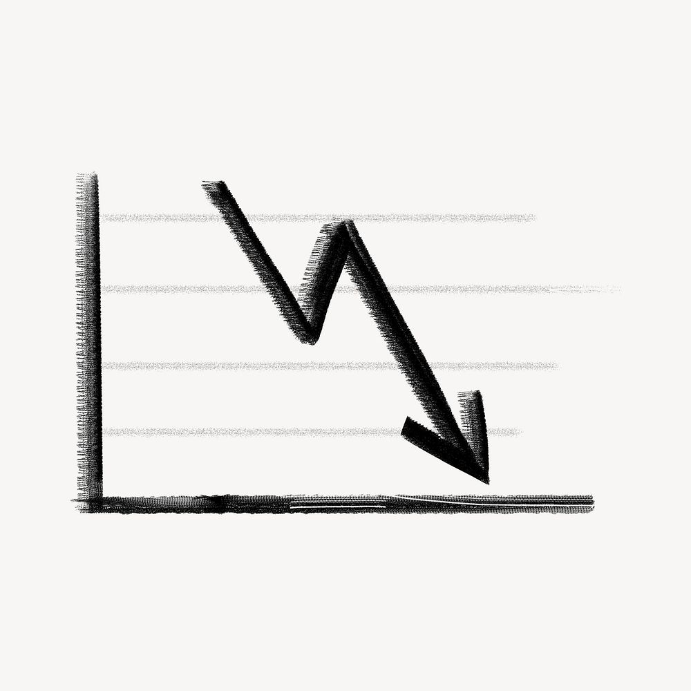 Downward Arrow Chart Business Doodle Premium Photo Rawpixel