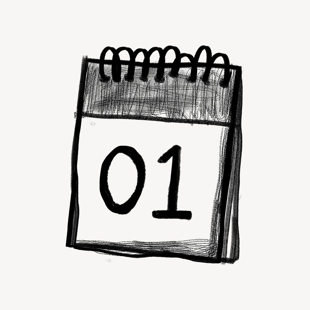 Calendar icon, appointments, scheduling doodle