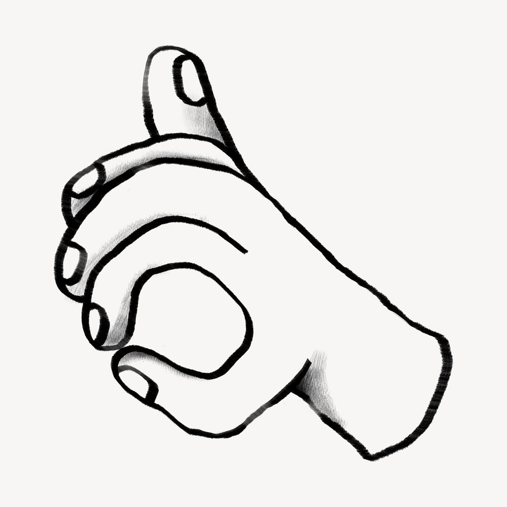 Okay hand, sign language doodle